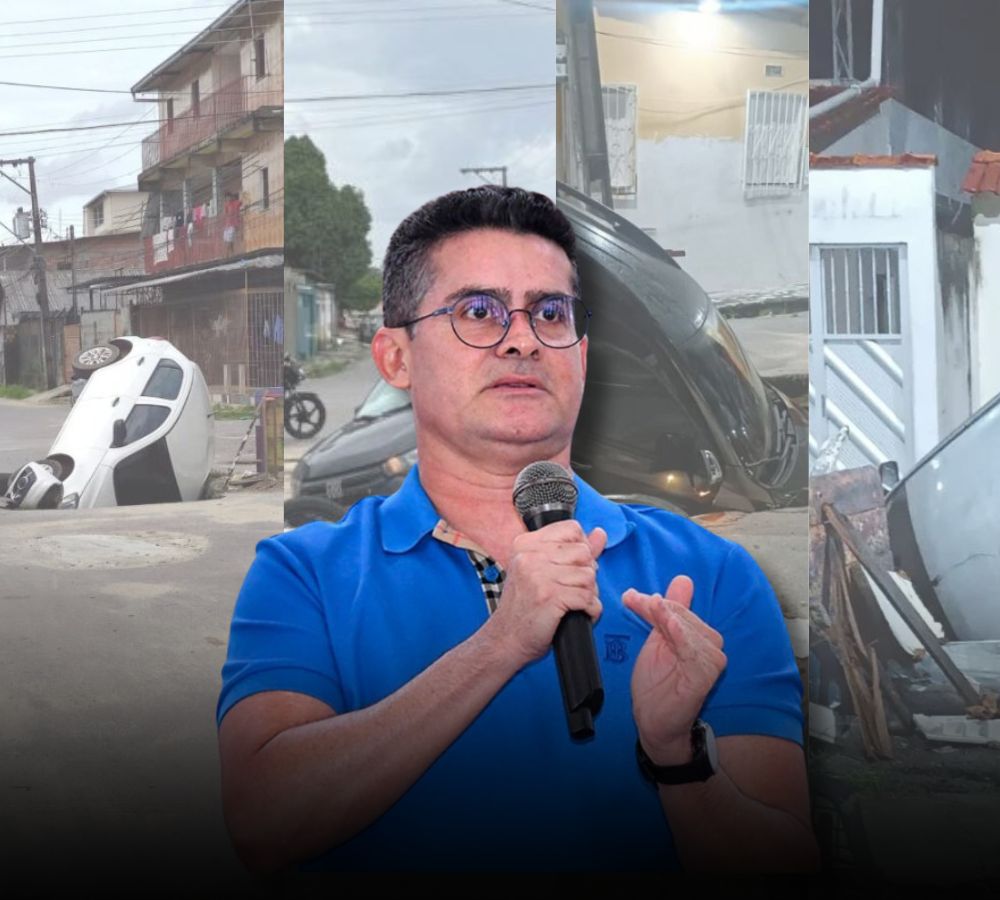 VEJA: mais um carro é vítima da péssima infraestrutura da cidade de Manaus