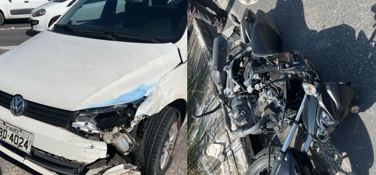 Mulher fica gravemente ferida após colisão na Av. das Torres em Manaus