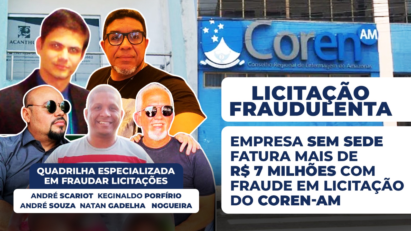 Empresa sem sede e com documentação falsa ganha licitação de R$ 7 milhões para prestar serviços no Coren-AM