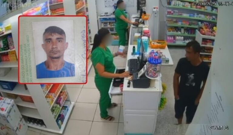 Ladrão e trapalhão: homem comete roubo em drograria e esquece RG no interior do AM