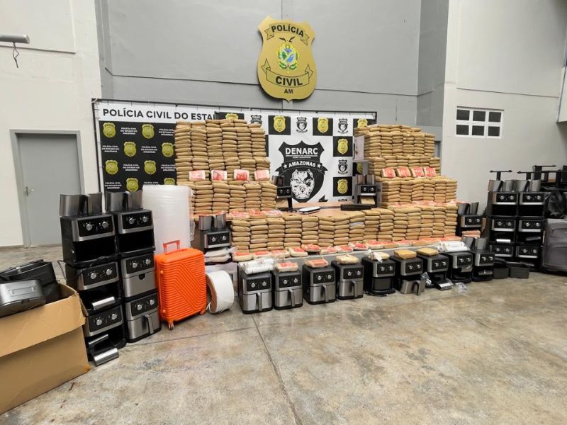 Denarc apreende mais de 600 kg de maconhas escondidas em air fryers e causa prejuízo superior a R$ 12 milhões ao crime organizado