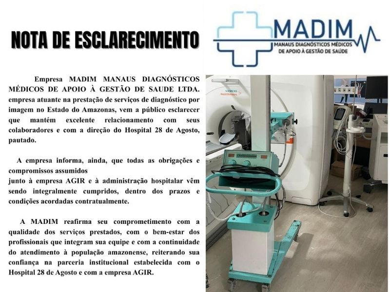 Nota de esclarecimento: MADIM