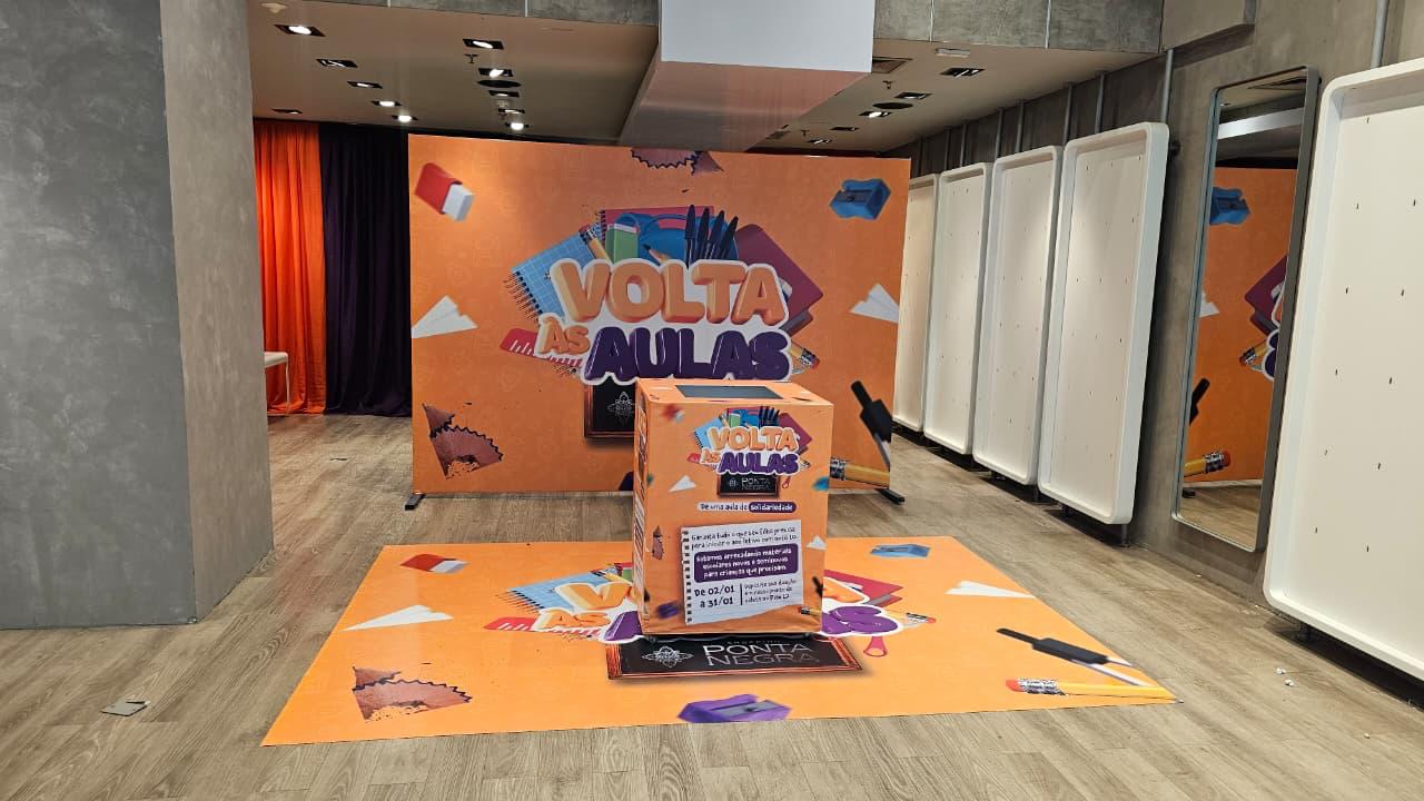 Solidariedade em ação: Shopping Ponta Negra lança Campanha de Arrecadação de Materiais Escolares 